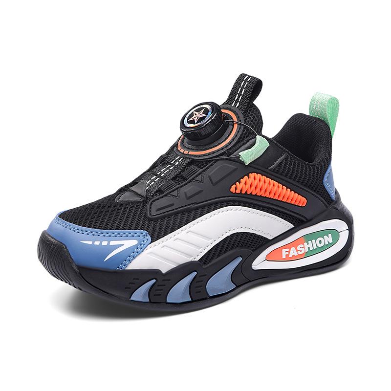 Spring and summer low-top mesh breathable men's shoes children's rotating buckle running shoes male and female students sports shoes running