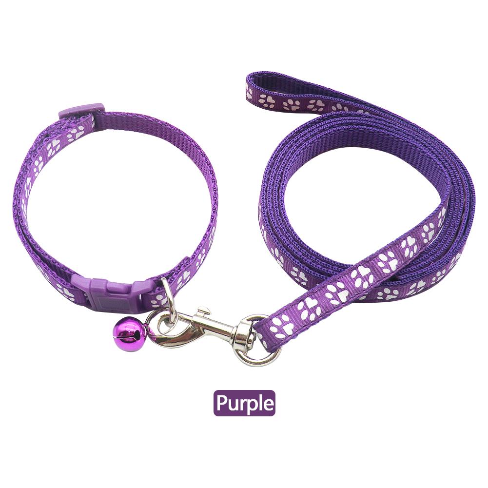 1,2 m Haustierleine und Geschirr-Set Hundekette mit niedlichem Pfotenabdruck für kleine Katzen und Hunde Auslaufleine für Hunde Weste Haustierbedarf