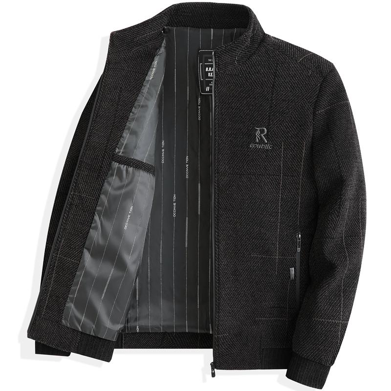 Dad’s Chenille Cotton Jacket - Middle-aged Men's Winter Coat with Velvet Lining