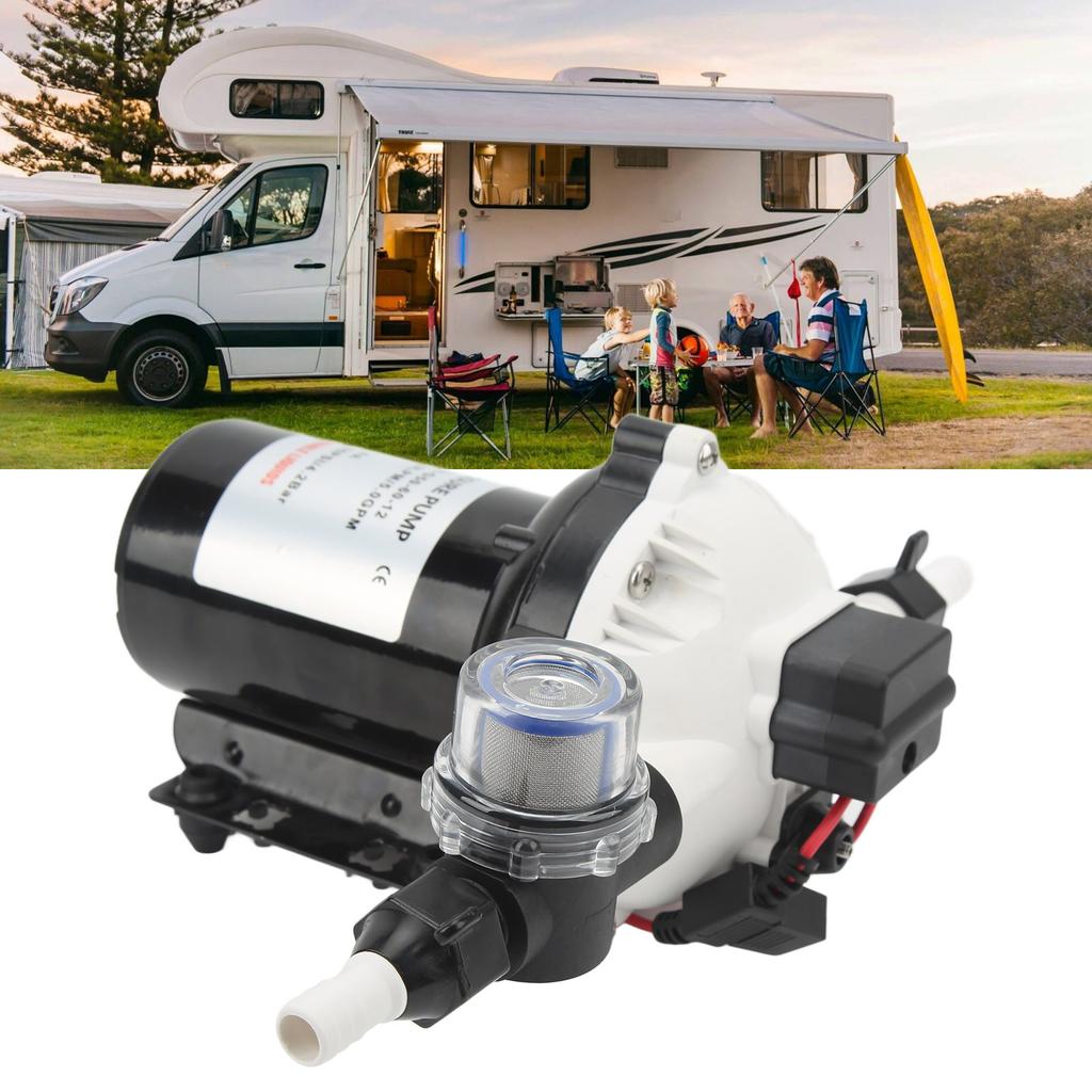 Samozasysająca pompa membranowa 12VDC 18,9LPM 5,0GPM Przepływ znamionowy z bezpiecznikiem 15A do RV Jacht