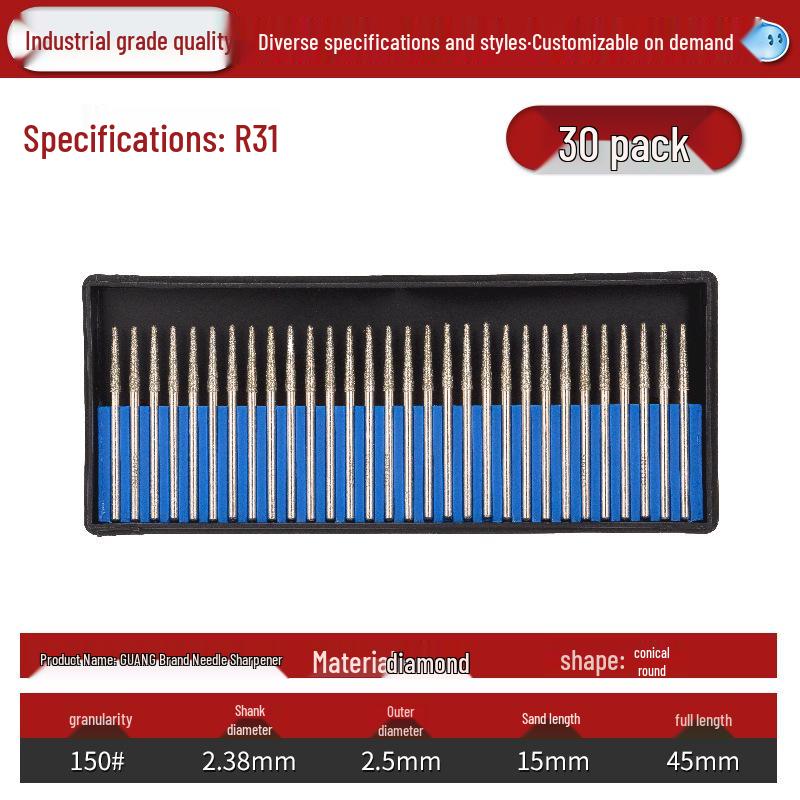 Lin Guang Diamond Electroplated Grinding Needle for Jade Carving and Mold Polishing