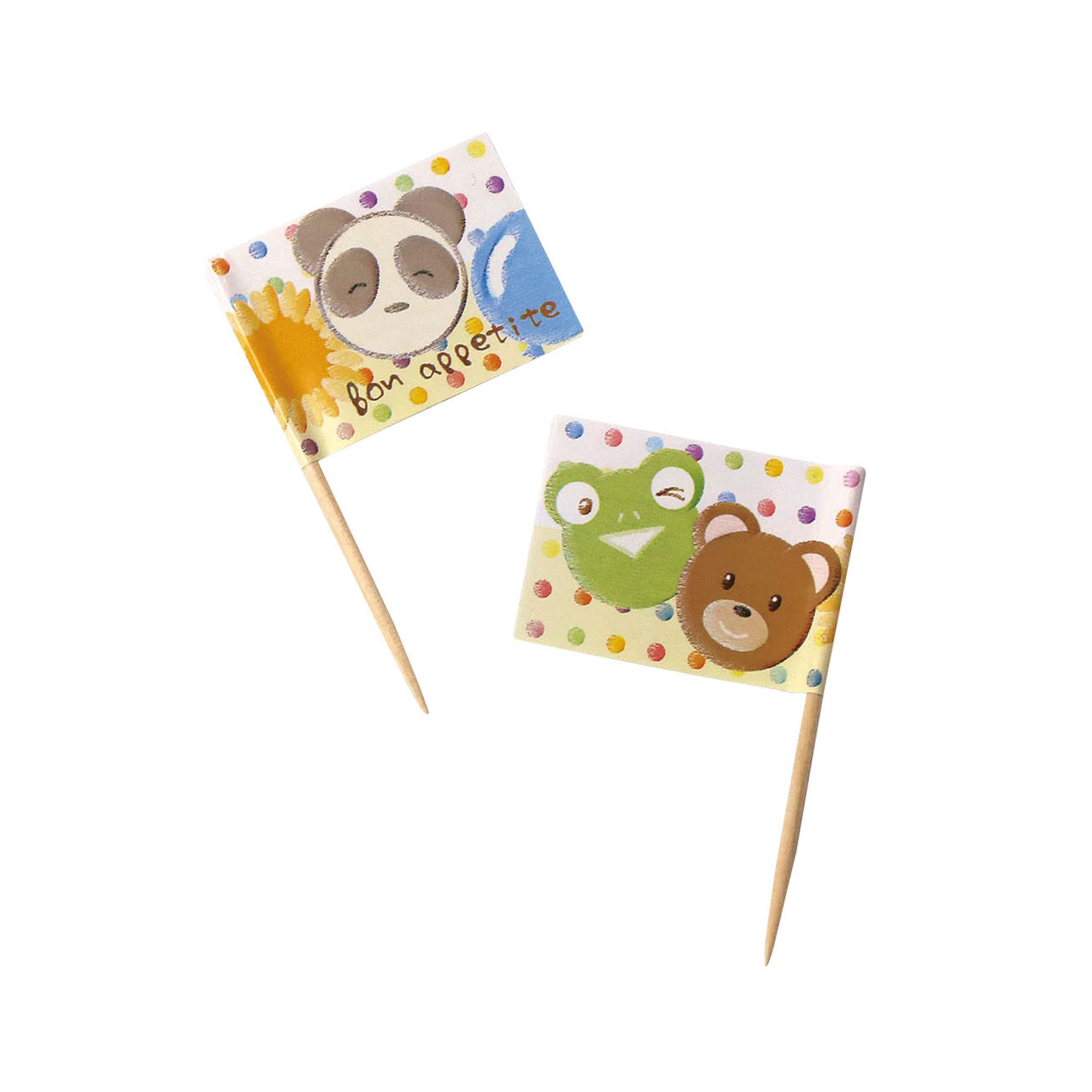 Yamaco Flag Flag Set of 4 x 3 x Item 38396 Decorations, Toothpicks, 200, Approx. 6.5 cm, No.