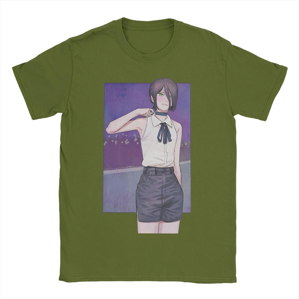 Men Women Chainsaw Man Reze Bombs Devil T Shirt Movie Pure Cotton Clothing Creative Short Sleeve O Neck Tee Shirt Summer TShirt