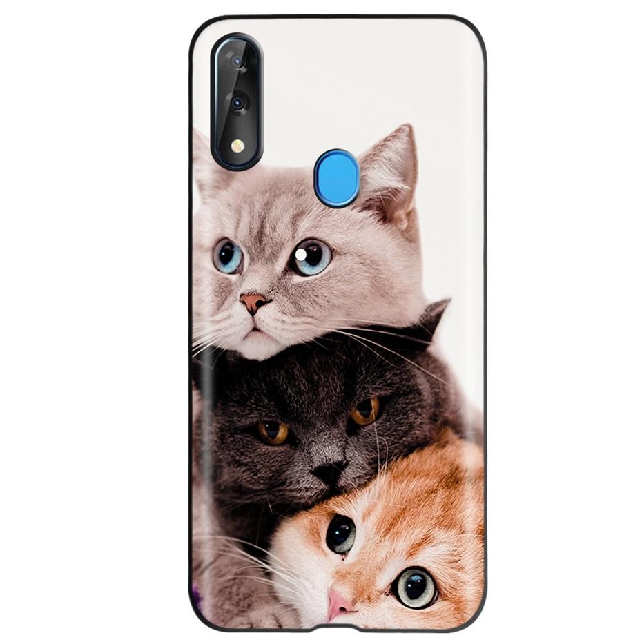 Etui do ZTE Blade V10 Modny Wzór Kwiatowy Serce Etui na Telefon do ZTE Blade V10 Vita V 10 Czarne Silikonowe Miękkie TPU Zderzak