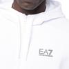 Emporio Armani Ss23 Solid Color Logo Embroidered Drawstring Hooded Long Sleeve Zip-Up Sweatshirt Men Sweatshirt White 3RPM19-PJLSZ-0100