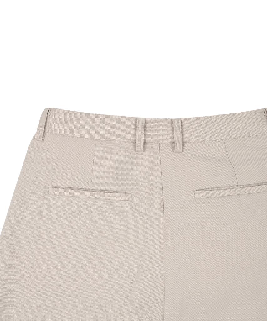 HARDCORE HAPPINESS Classic Single-Pleat Maxi Wide Slacks_Light Beige