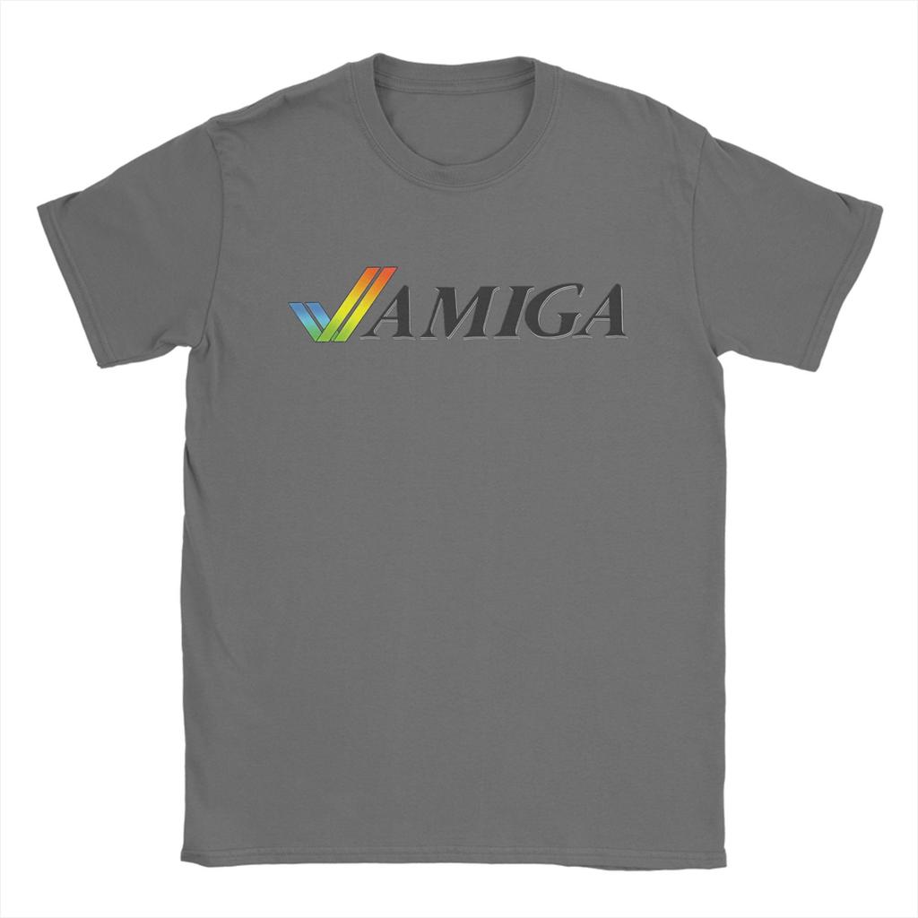 Amiga Retro Computing T-Shirt für Männer Frauen Reine Baumwolle Vintage T-Shirts Rundhals T-Shirts Kurzarm Kleidung Erwachsene