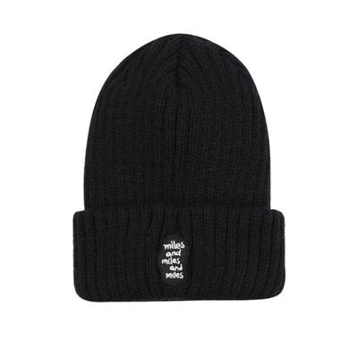 Miles and Miles and Miles Knit Beanie_black