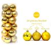 24Pcs 3/5CM Christmas Balls Hang Pendant Plastic Christmas Tree Ornaments Shatterproof Reusable Xmas Tree Baubles Christmas Tree