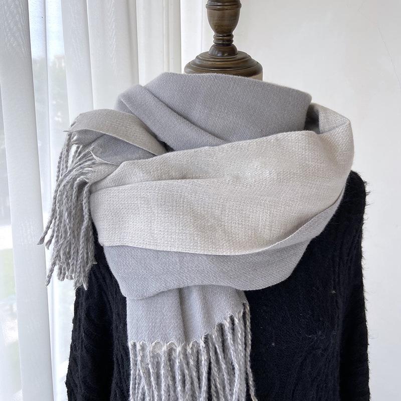 Fashionable And Trendy Scarves For Women In Autumn And Winter, New Mid Length Scarves With Sweet And Warm Tassel Shawls For Students And Couples