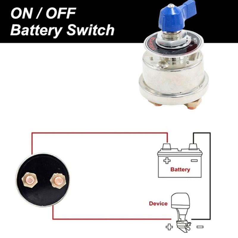 Battery Shut Switches 12/24V Power Cut Off with Face Plate Battery Disconnect Switches for Cars Boats RVs Trucks & ATVs