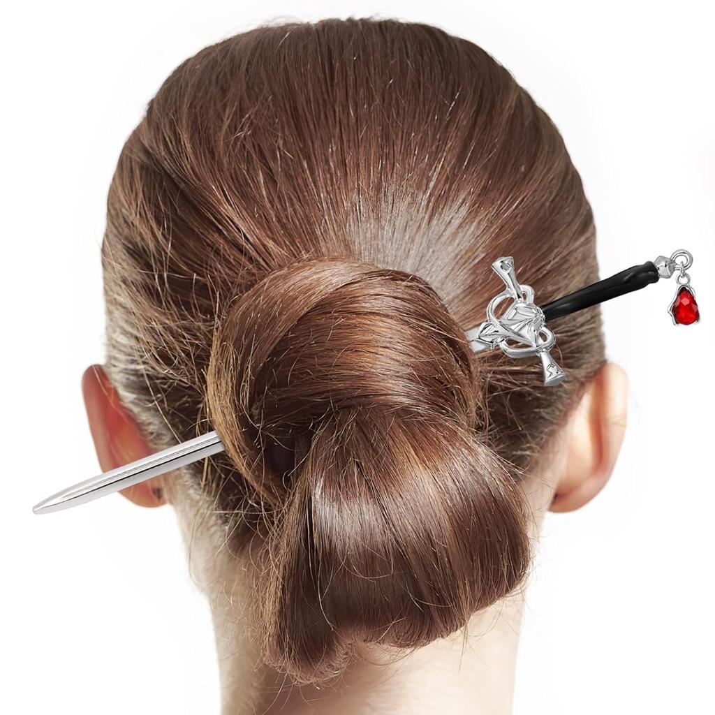 Bastone per capelli in stile cinese, design a spada, bacchette per capelli, forcina per capelli, chignon, accessori per capelli da donna