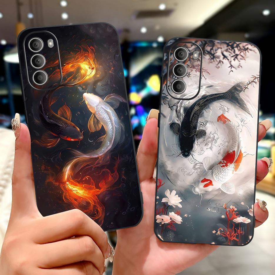 For Motorola Moto G51 G71 5G Case Cute Lucky Koi Painted Cover Soft TPU Phone Case For Motorola G31 G 51 71 MotoG31 MotoG51 Bags