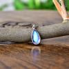 Moonstone Necklace, Delicate Necklace, Boho Moonstone Drop Necklace, Rainbow Moonstone Tear Drop Pendant, Sterling Silver Moonstone Necklace