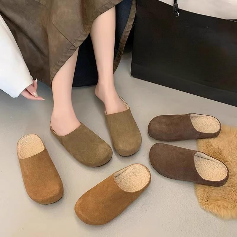 Retro Shoes, Flip-flops, Women's Height-increasing Shoes, New Fashionable Thick-soled Half Slippers