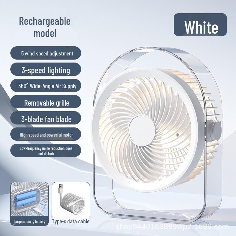 2026 Portable Wireless Mini Desktop Fan for Dorms and Offices