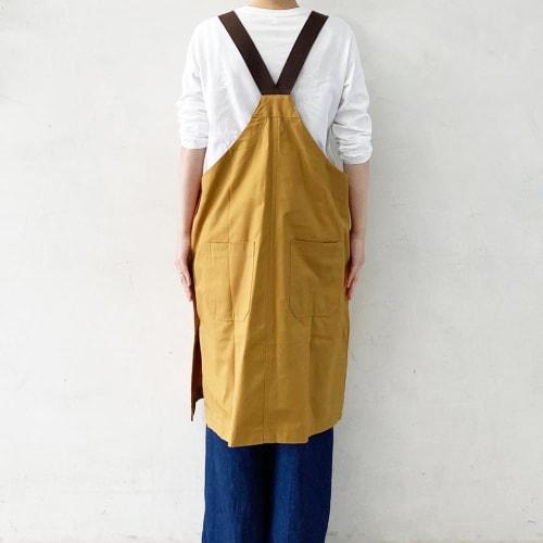 FABORI Official Coverall Apron for Men and Women with Pockets (Front and Back Pockets) (2300-04 Mustard)