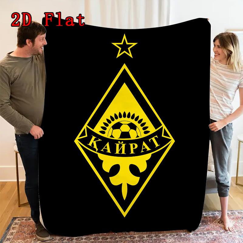 Kairat Almaty 2D Flat Pattern Flannel Blanket, High Quality All Seasons, Home Decor, Warmth and Comfort, Perfect for Christmas Gifts.