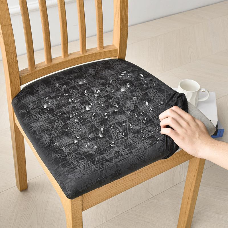 Wasserdichter Esszimmerstuhl Sitzbezug Stretch Sitzbezug für Esszimmerstuhl Schoner Überzug für Küche, Hotel, Party, Bankett