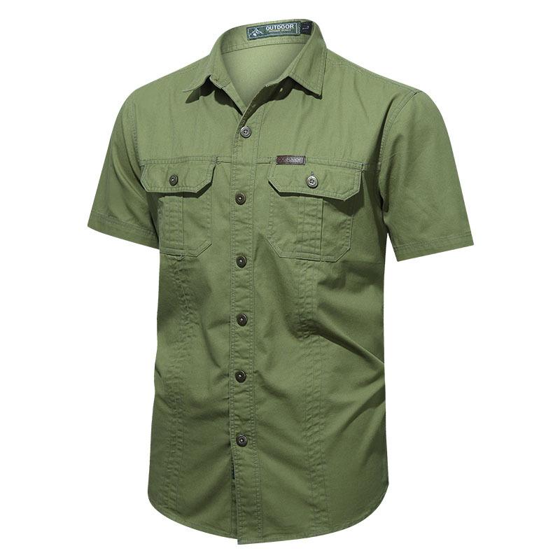 Chemise à manches longues pour homme, nouvelle collection printemps et automne, en coton, décontractée, couleur unie, décoration, veste corporelle 5XL gray