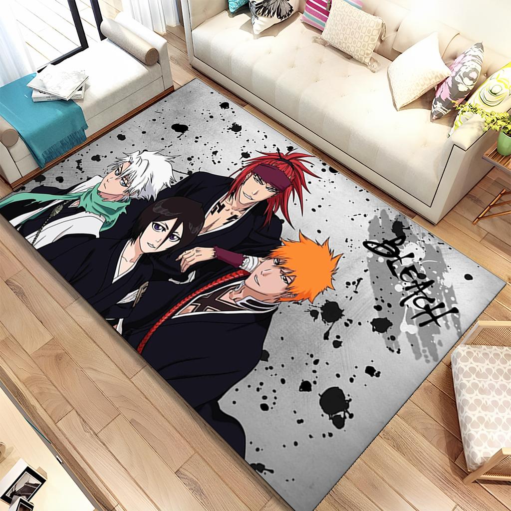 3D Anime Bleach Japan Cartoon Area Rug,Carpet Rug for Home Living Room Bedroom Sofa Doormat Decor,kids Non-slip Floor Mat Gift