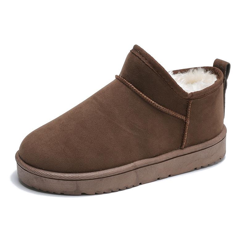 Fashion 2024 Platform Boots Winter Ankle Flat Women Snow Boots Suede Plush Warm Casual Thick Shoes Outdoor Walking Footwear 36-41