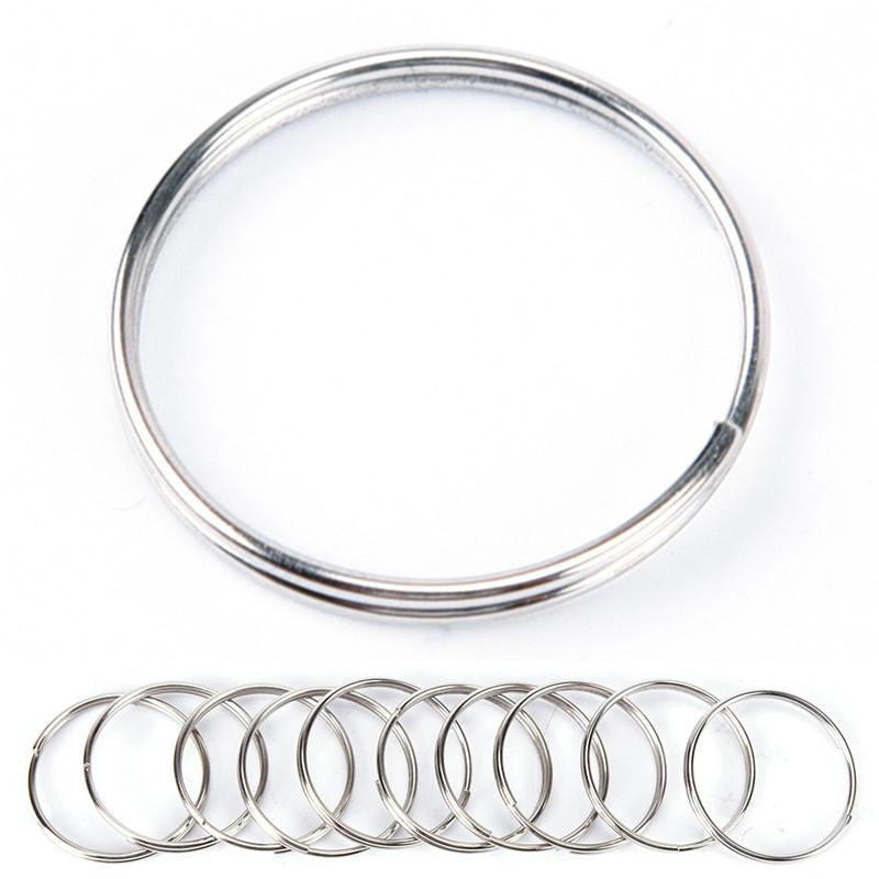 10pcs Steel Key Ring Split Key Ring Nickel Key Ring Nickel Plated Steel Ring