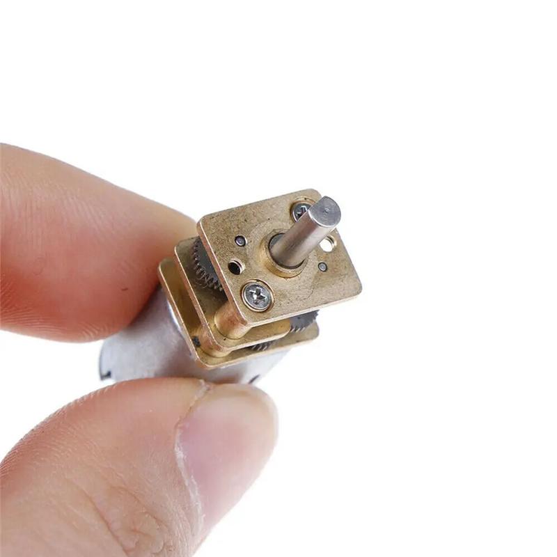 AT19-N20 Mini Micro Metal Gear Motor Set 5Pcs DC 3V-6V Gearwheel Included Full Metal Reducer 60RPM Slow Speed Toy