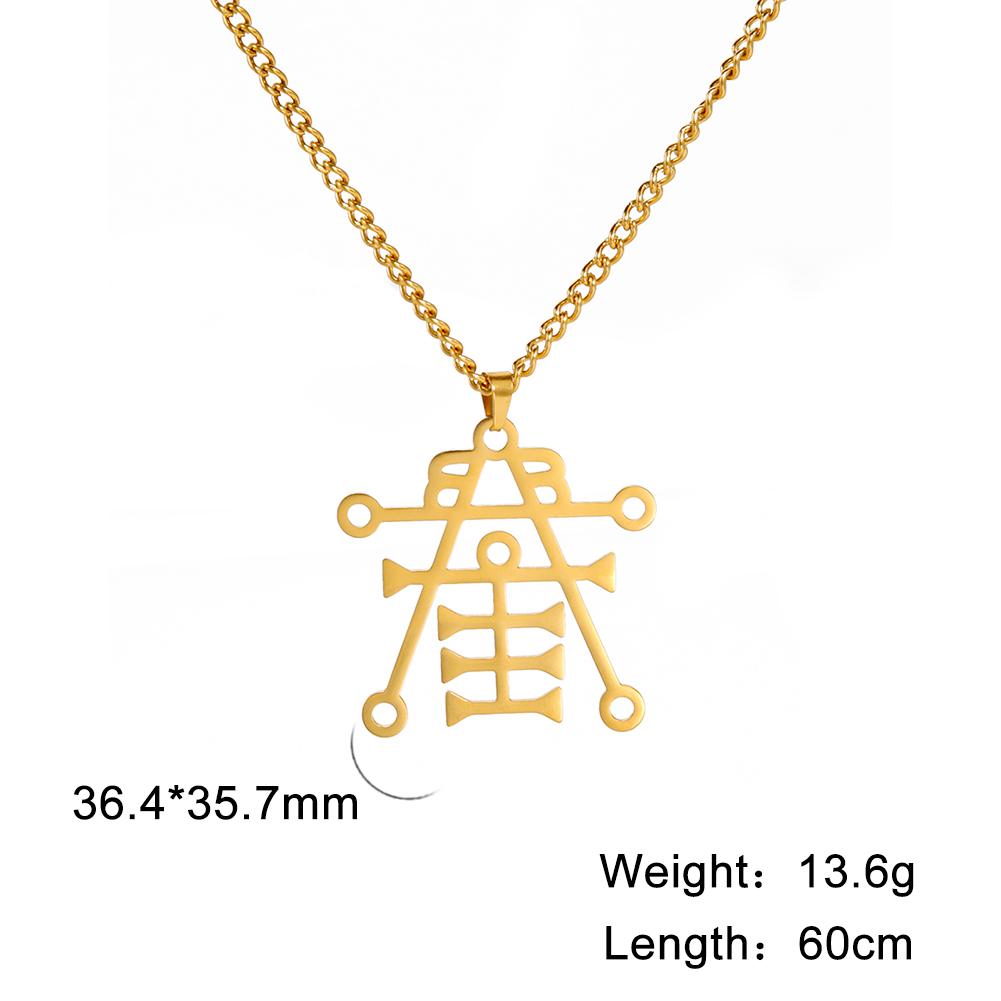 My Shape Sigil of Anubis Ipos Stainless Steel Men Necklace Egyptian God of Decay Embalming Funerals Ankh Gothic Egypt Necklace