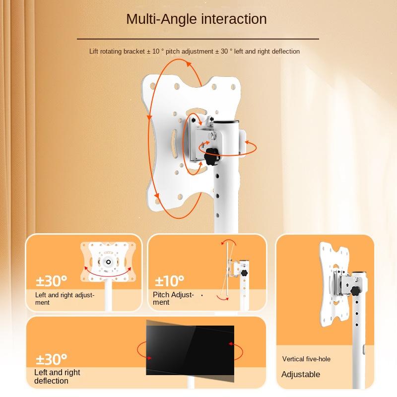 Modern Design TV Stand,Rolling TV Cart for 10-46 Inch OLED LED Monitors,TV Floor Stand Holds Up To 88lbs,Max VESA 200x200mm