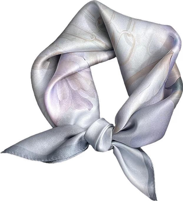 100% Pure Silk Scarf Women Neck Hair Foulard Luxury High Quality Bandana Square Headband Hijab Poncho Scarves Pashmina Echarpes