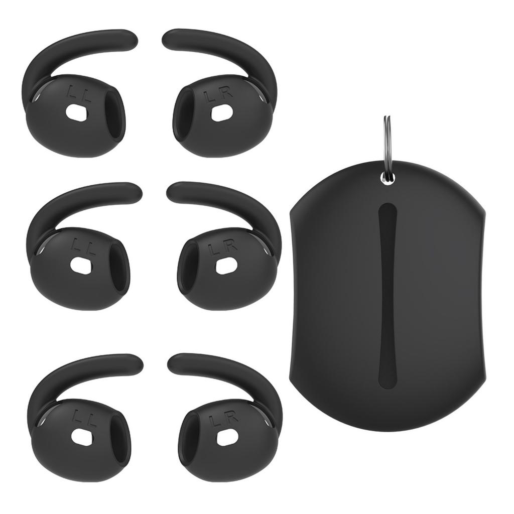AHASTYLE PT60-4 3 Pair Ear Hooks for AirPods 4 Silicone Earbuds Tips Sport Ear Tips Replacement, Size: L