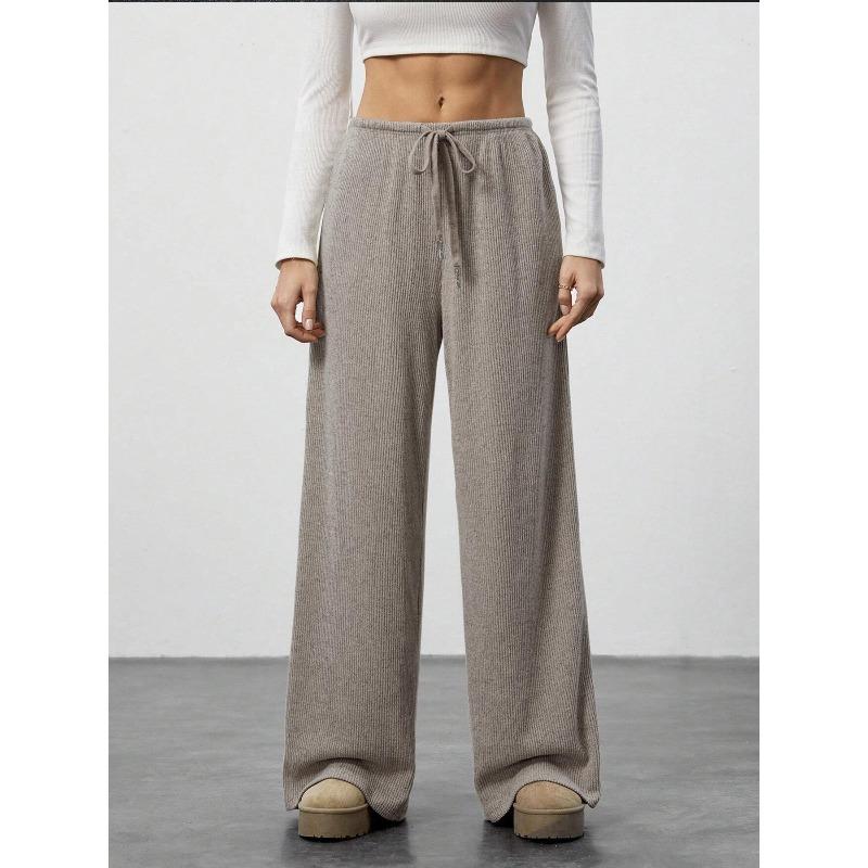 JKASHDK Women's Fashion Casual Solid Color Print High Waist Trousers Pants & Capris