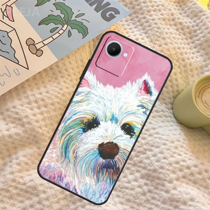 Westie Dog Case For Realme C67 C63 C55 C51 C75 C61 C53 C35 C65 C71 11 12 13 14 15 Pro Plus GT6 GT7 Pro
