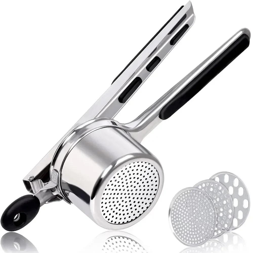 Hand Press Juice Squeezer Stainless Steel Spaghetti Presser Durable Potato Masher  Baking