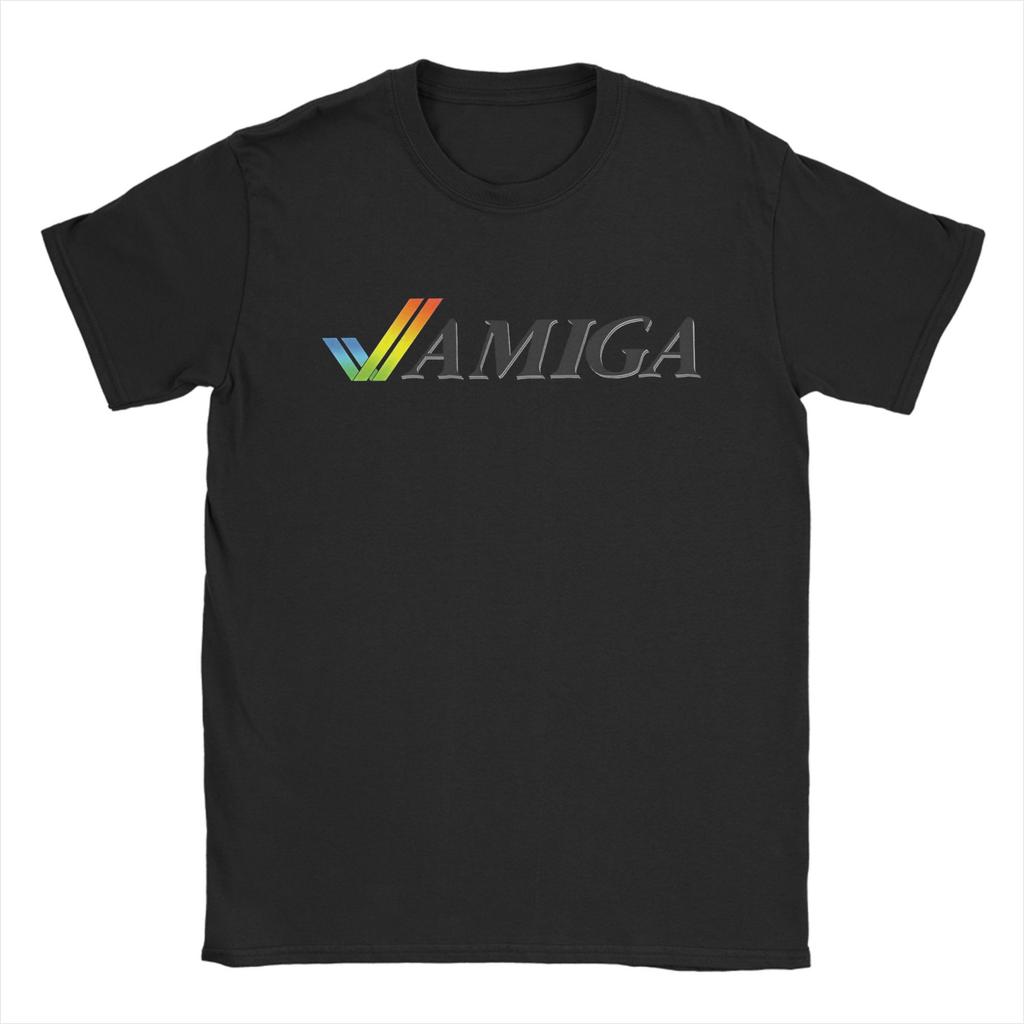 Amiga Retro Computing T-Shirt für Männer Frauen Reine Baumwolle Vintage T-Shirts Rundhals T-Shirts Kurzarm Kleidung Erwachsene