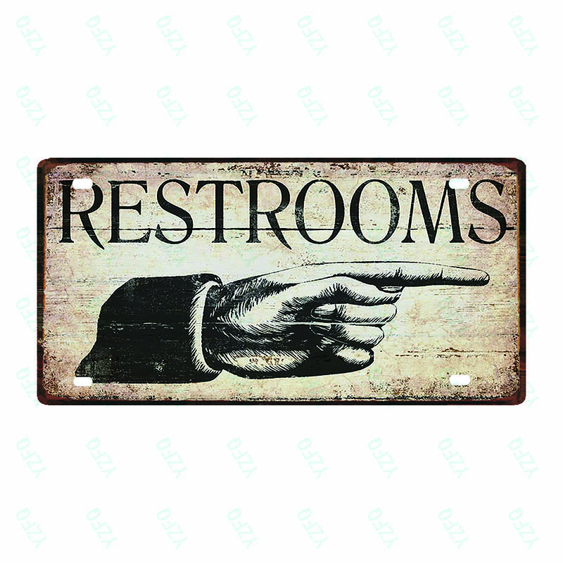 No Smoking Wifi Exit Toilet Indication Sign Tin Plate Vintage Metal Sign For Shop Bar Home Decor Poster Customizable DC0057A