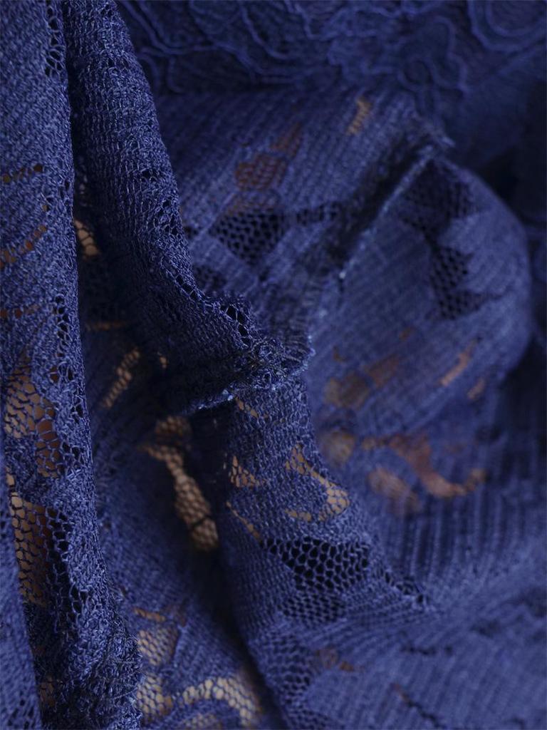 Schlankmachender Spitzen-Midirock mit hoher Taille für Damen für Frühling & Herbst