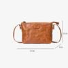 Johnature Versatile And Minimalist Small Crossbody Bag Genuine Leather Solid Color Soft Cowhide Mini Shoulder Bag