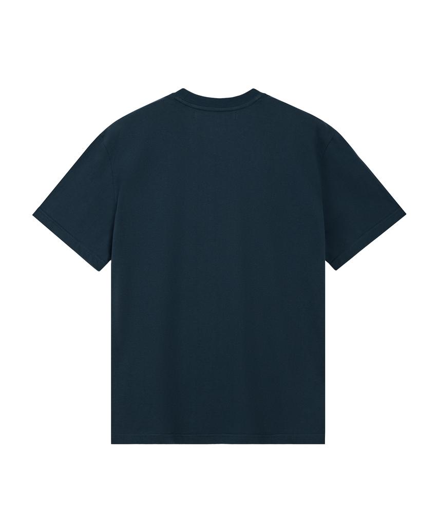 REST&RECREATION Oversized Wave Logo T-Shirt - Navy