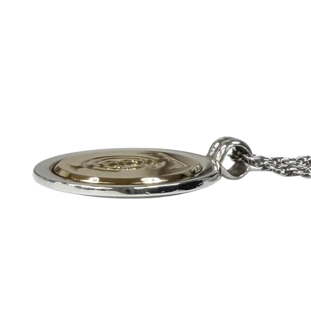 Großartiges TIFFANY&Co. Halskette T&C Münz-Halskette Kombi Silber 925 Damen Gebraucht