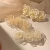 Fashion Fabric Camellia Flower Hair Clips for Women Sweet Spring Clip Headpiece Wedding Hairpins Korean Hair Accessories