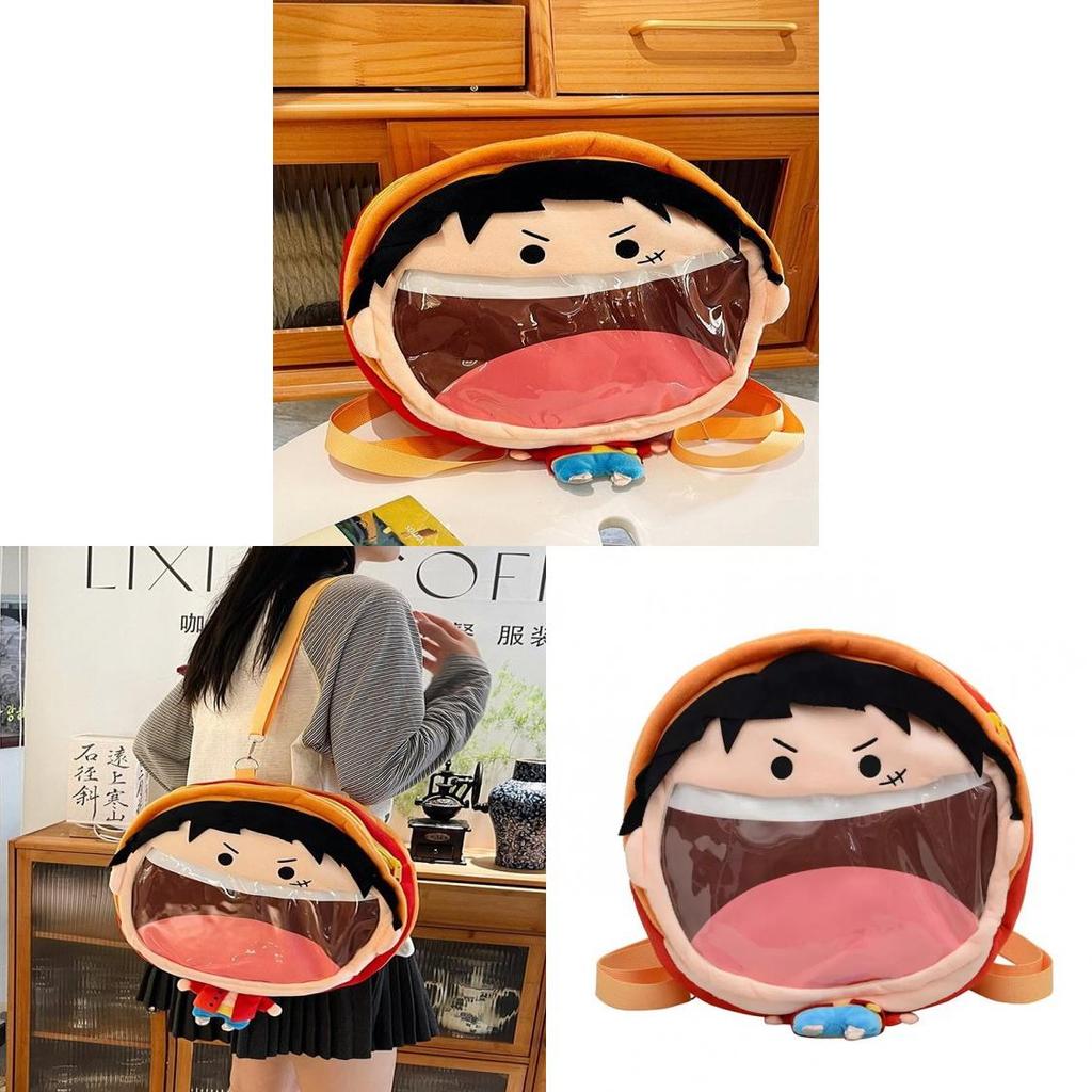 One Piece Monkey D Luffy Plush Backpack For Daily Use With Storage And Comfortable Straps