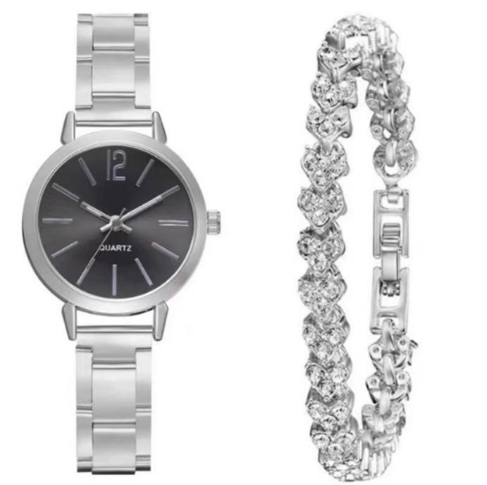 Watch Bracelet Set Alloy Quartz Watch Fine Strap Women'S Watch Women'S Watch Wristwatch