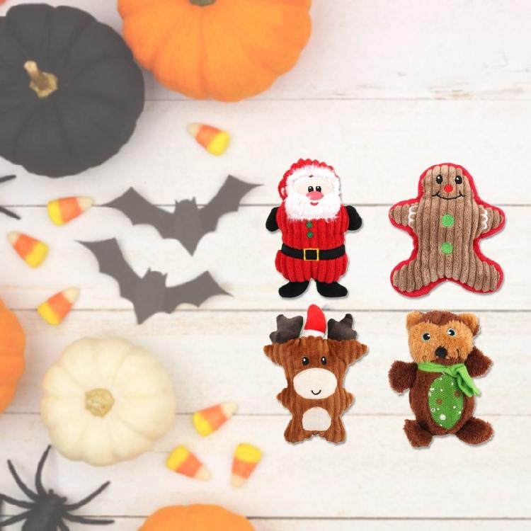 Dog Training Toy Squeak Christmas Gift for Medium Dogs Soft Plush Chew Toys