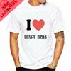 Guns N Roses Rock Band Fashion Retro Loose Shortsleeved Tshirts Summer Trend Harajuku Neutral Shirts Oversized Tshirts