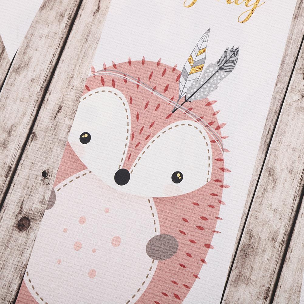 6Pcs 30x21cm Cute Cartoon Animal Pattern Canvas Painting Wall Art Picture Home Wall Decoration