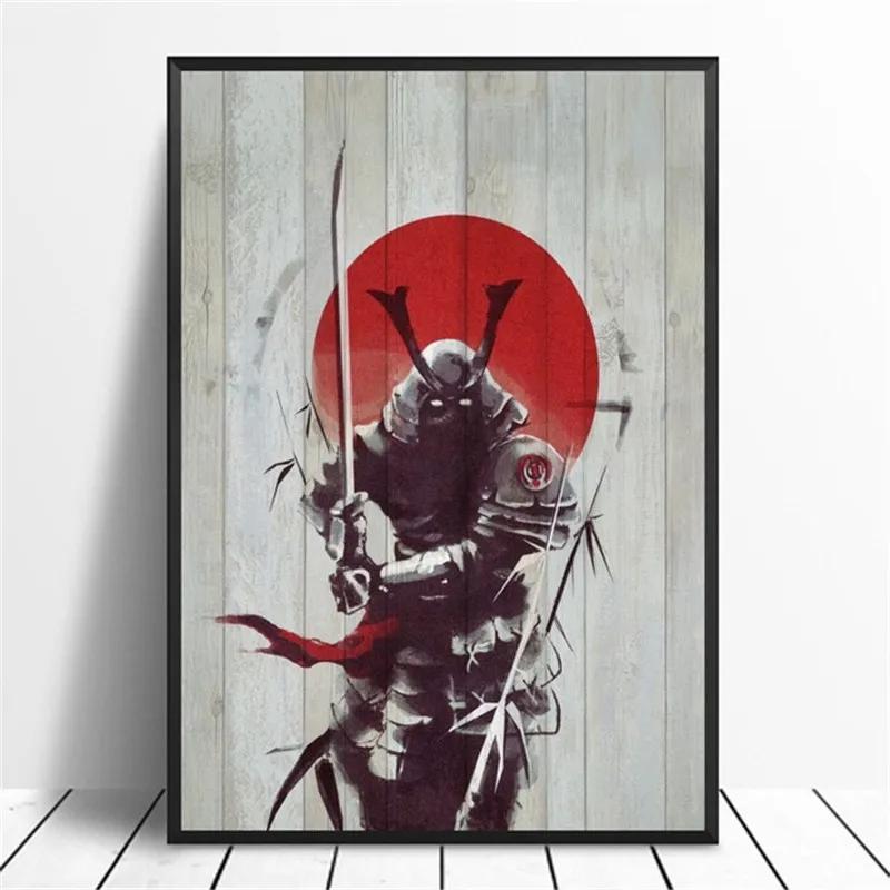 Japanese Anime Aesthetic Wall Art Game Retro Samurai HD Oil On Canvas Posters And Prints Home Bedroom Decoration Gifts