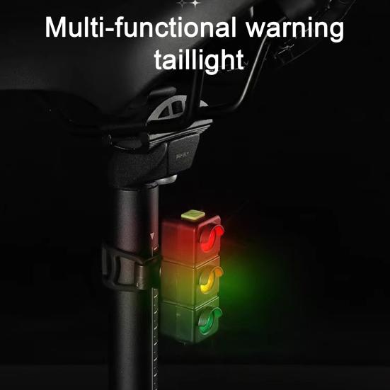 Ampel Fahrradrücklicht 3 Farben USB Wiederaufladbar MTB Rennrad Mountainbike Cartoon Wurstmaul Nachtfahrt Warnung Rücklicht