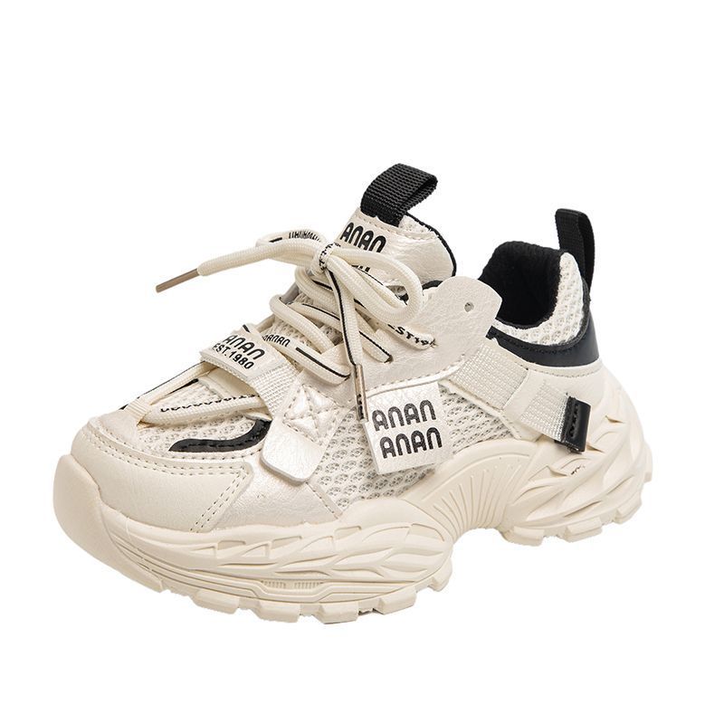 Girls' Shoes 2025 Spring and Summer New Mesh Breathable Sneakers Boys' Light and Comfortable Student Running Shoes